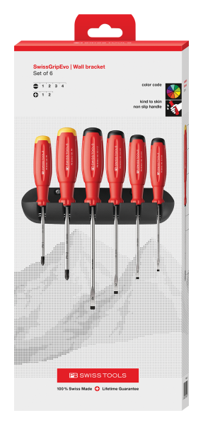 PB Swisstools | Schraubenzieherset PB 38244 SwissGrip Evo H CBB